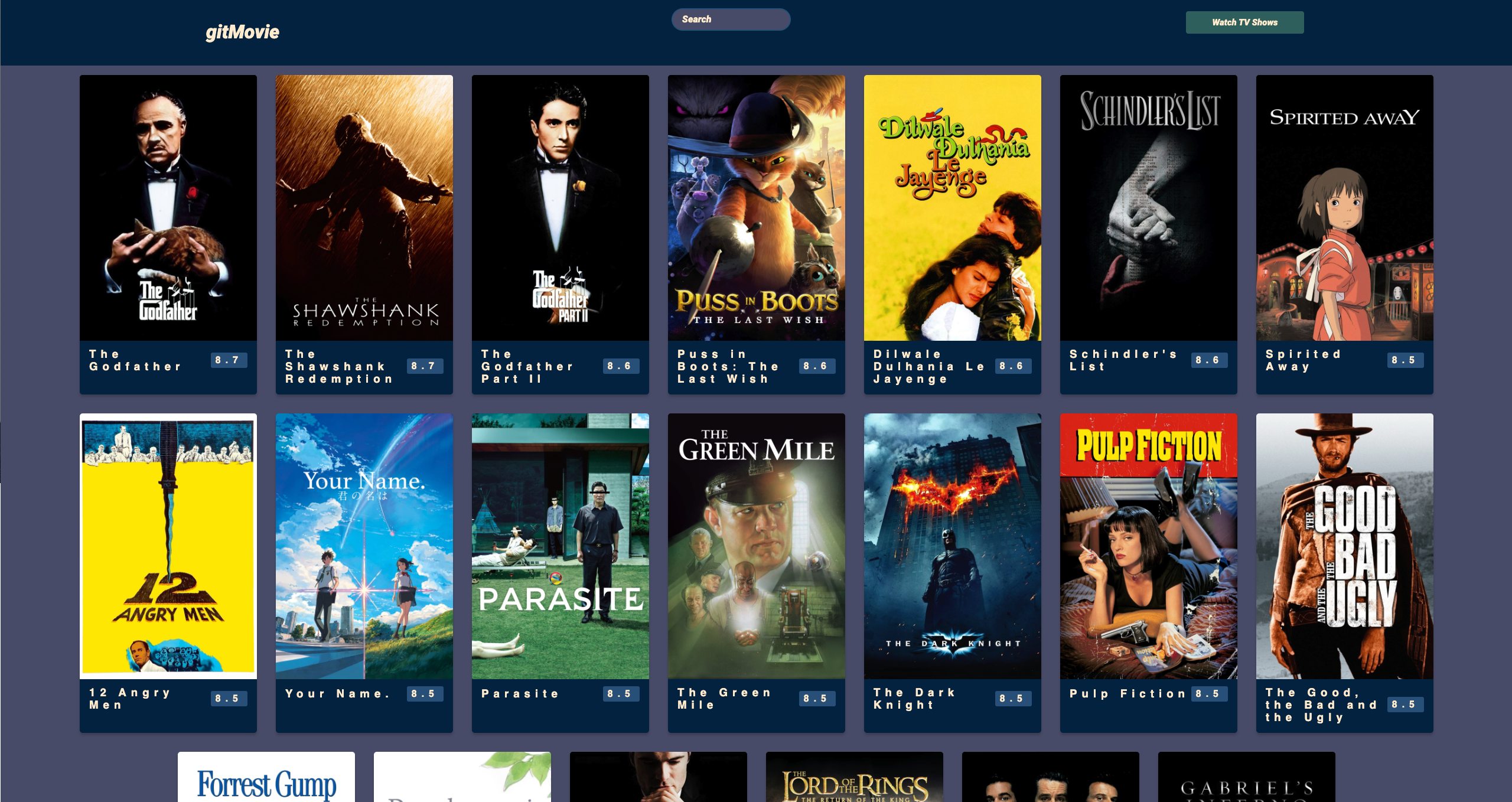 gitMovie, a movie picker app